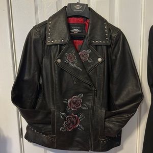 Women’s Harley-Davidson Roses and Studs Leather Jacket LIMITED EDITION